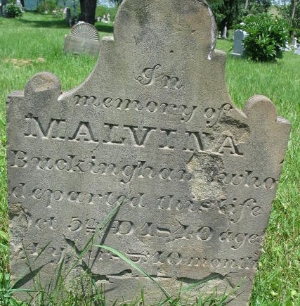 Malvina Buckingham tombstone
